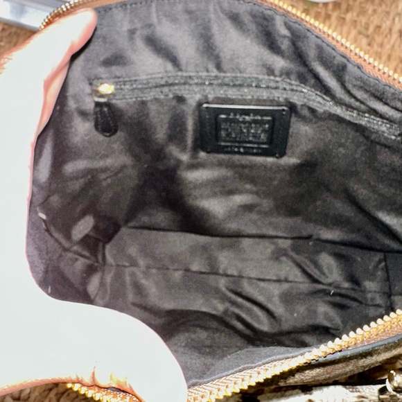 Coach Tan and Black Signature Tote - Picture 5 of 5